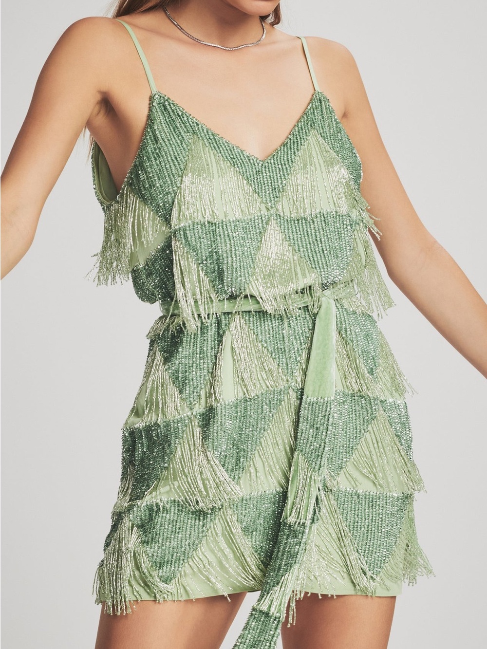 Retrofête Claire Sequin Fringe Dress